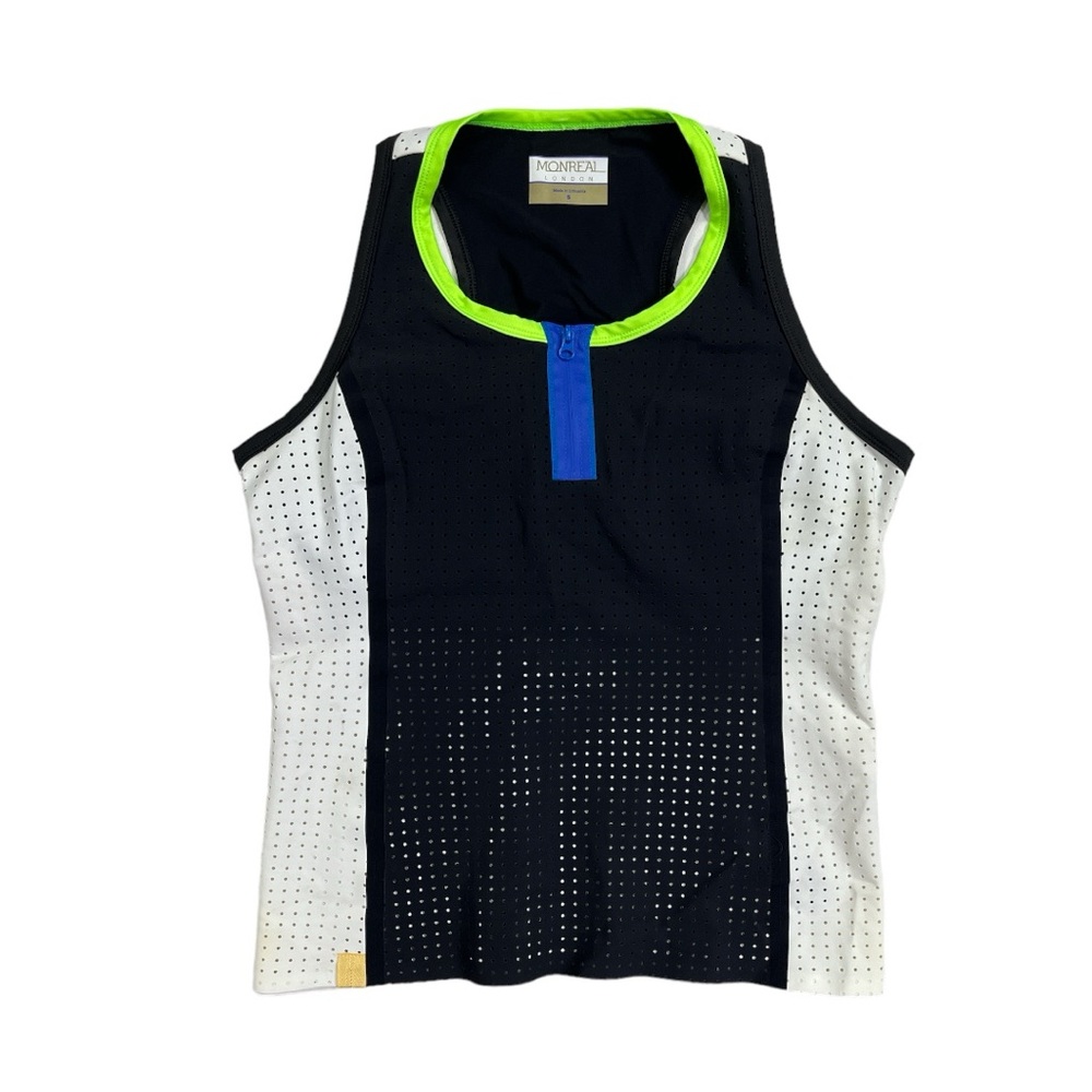 Monreal London Racerback Performance Tank in Black/ White Size Small